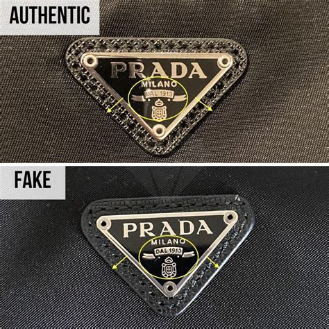 prada fake vs authentic logo shopper tote|prada bag authenticity check.